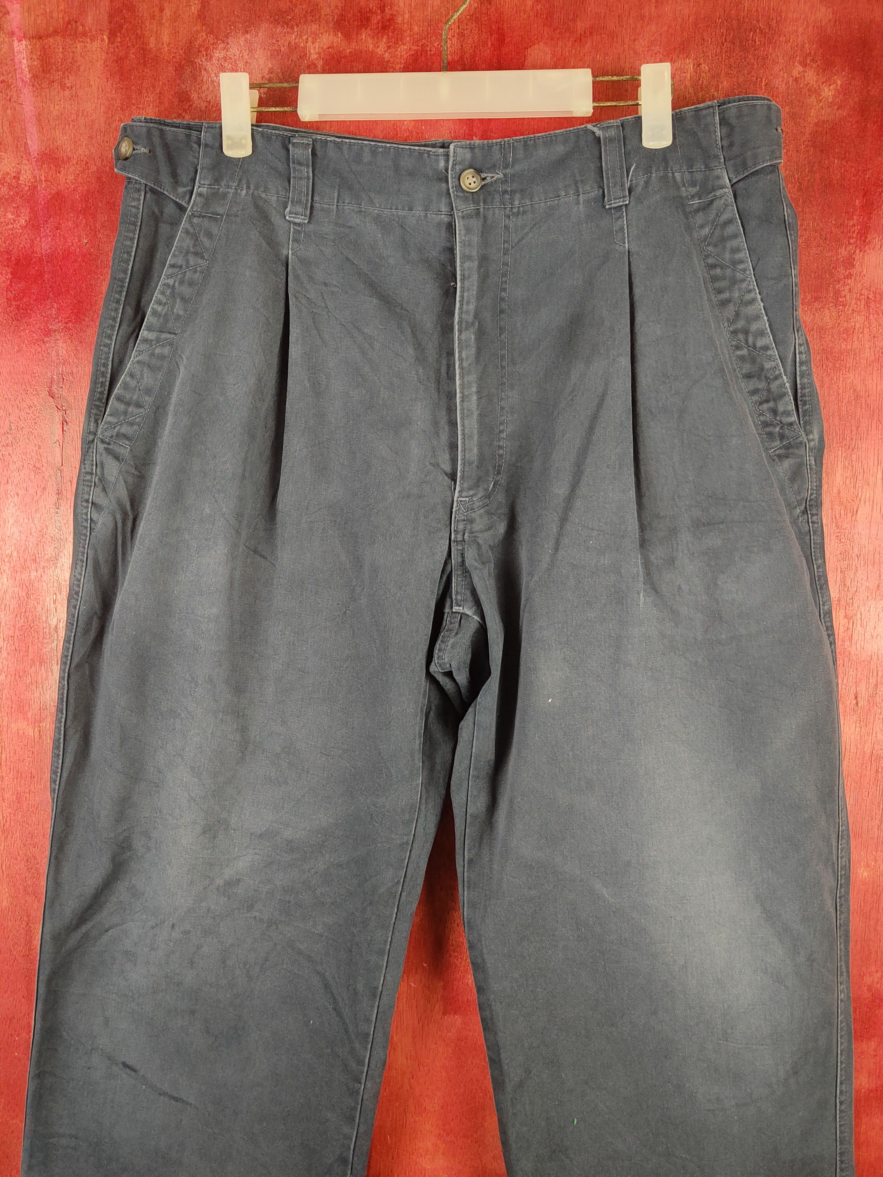 Japanese Brand Sina Cova Lupe di Mare Blue Multipocket Casual Pants #S1725 Size US 36 / EU 52 - 2 Thumbnail