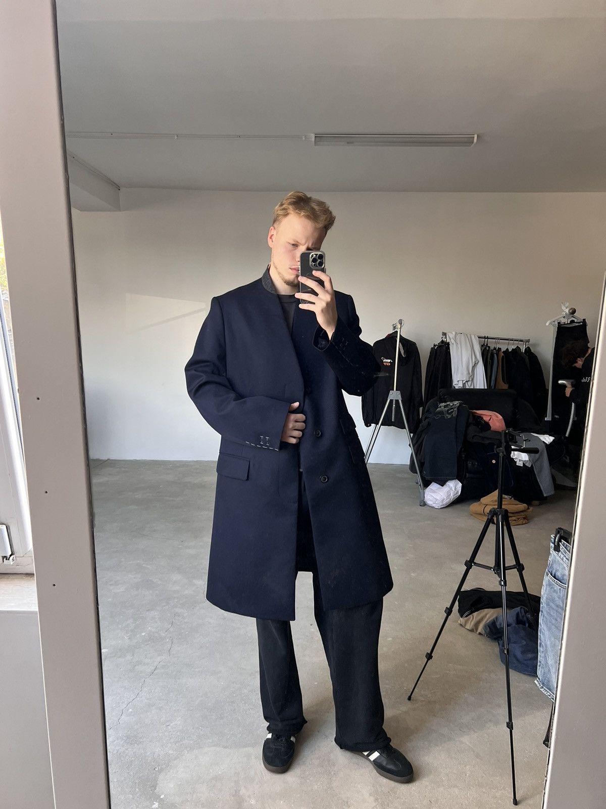 Maison Margiela NWT Maison Margiela Collarless Wool Cavalry Coat Size US L / EU 52-54 / 3 - 14 Thumbnail