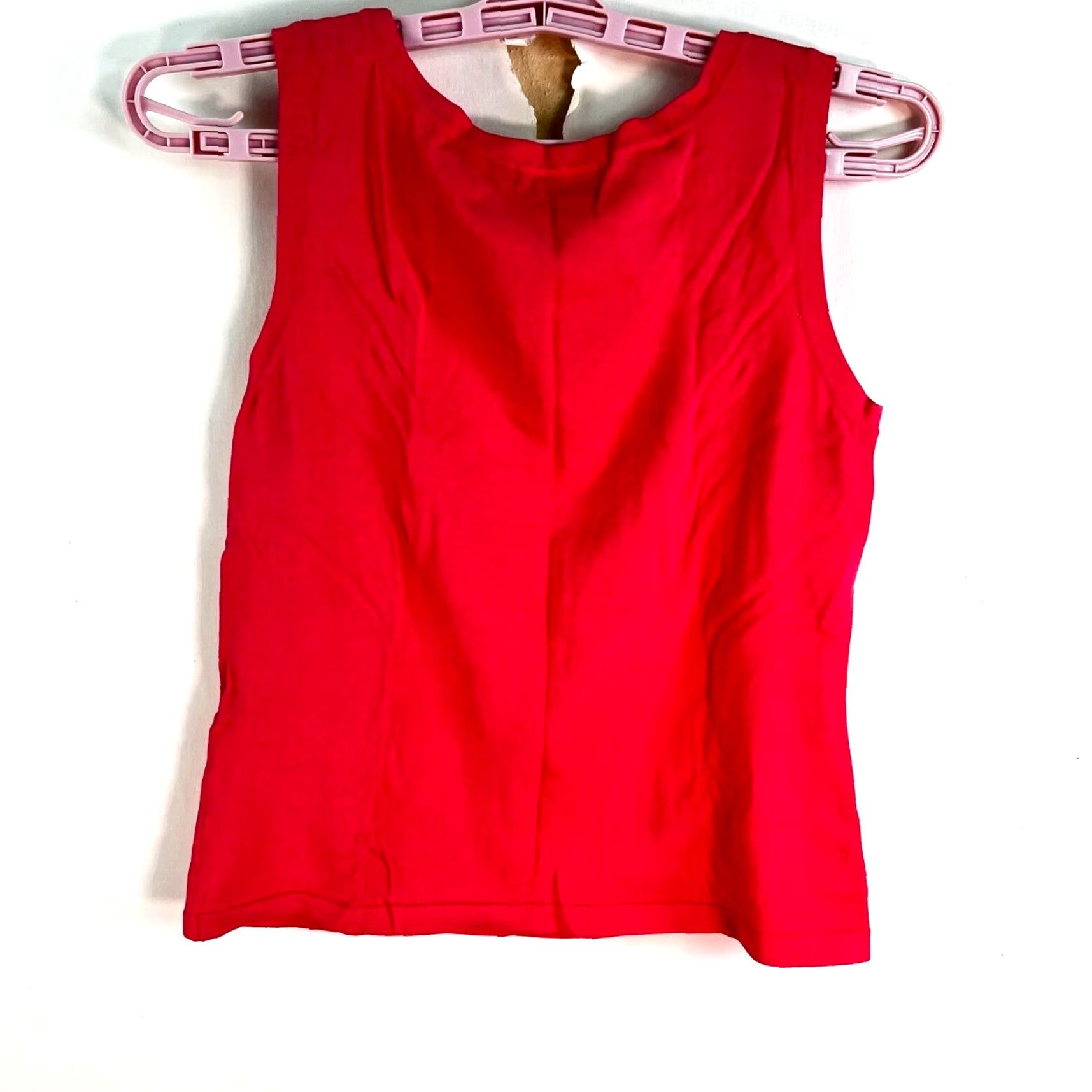 Vintage ERIN LONDON Tank Womens Petites PS Coral Sleeveless Scoop Neck Nylon Rayon Solid Womens Size S / US 4 / IT 40 - 4 Thumbnail