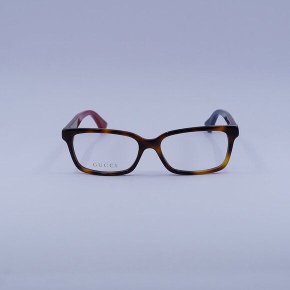 Gucci Gucci GG0168O 004 Eyeglasses Havana 53mm Rectangle Frame Size ONE SIZE - 2 Thumbnail