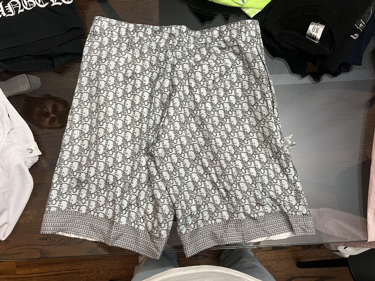 Dior Dior Oblique Diamond Silk Shorts Size US 30 / EU 46 - 2 Thumbnail