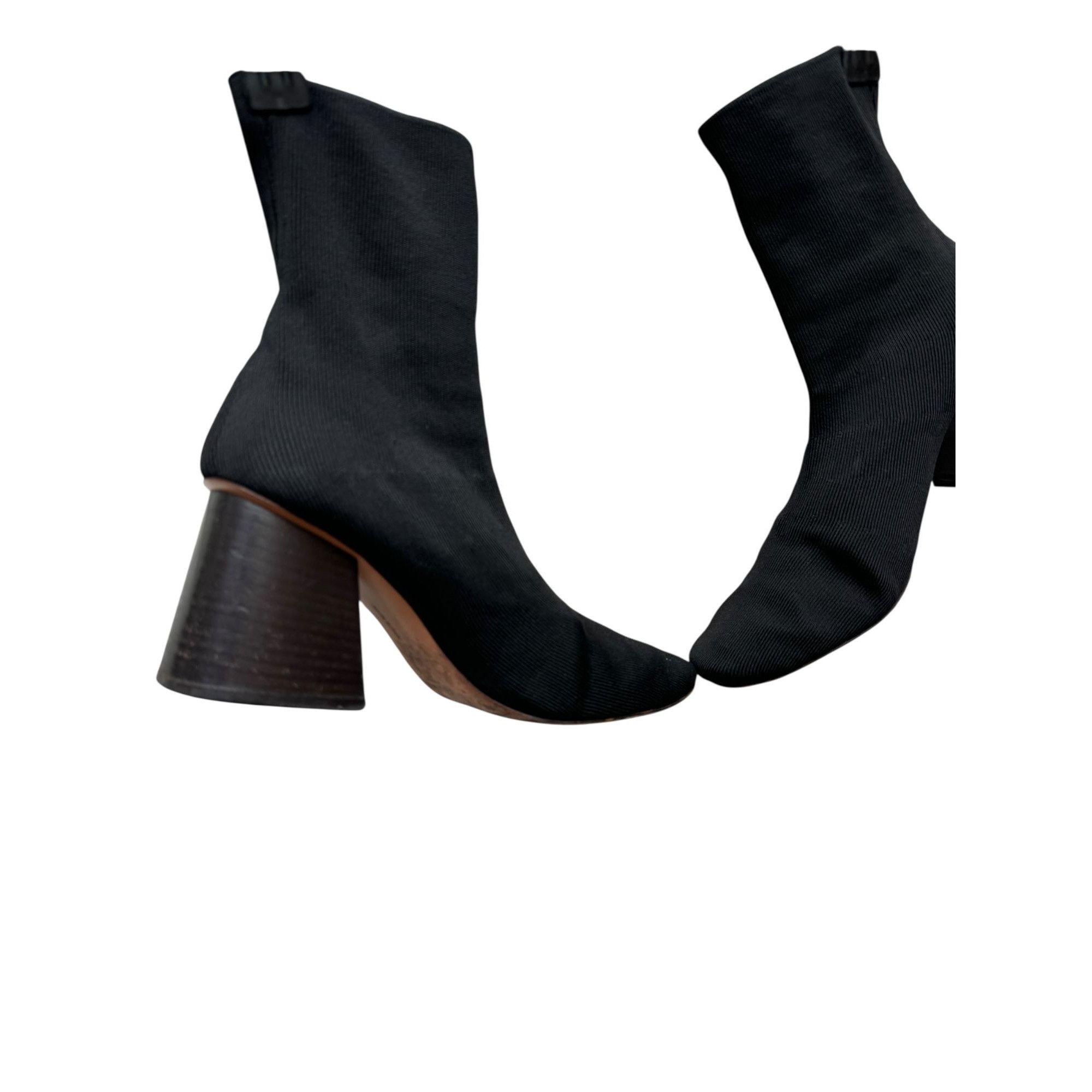 Celine Phoebe Philo Black Knit Sock Ankle Boots Size US 7.5 / IT 37.5 - 6 Thumbnail