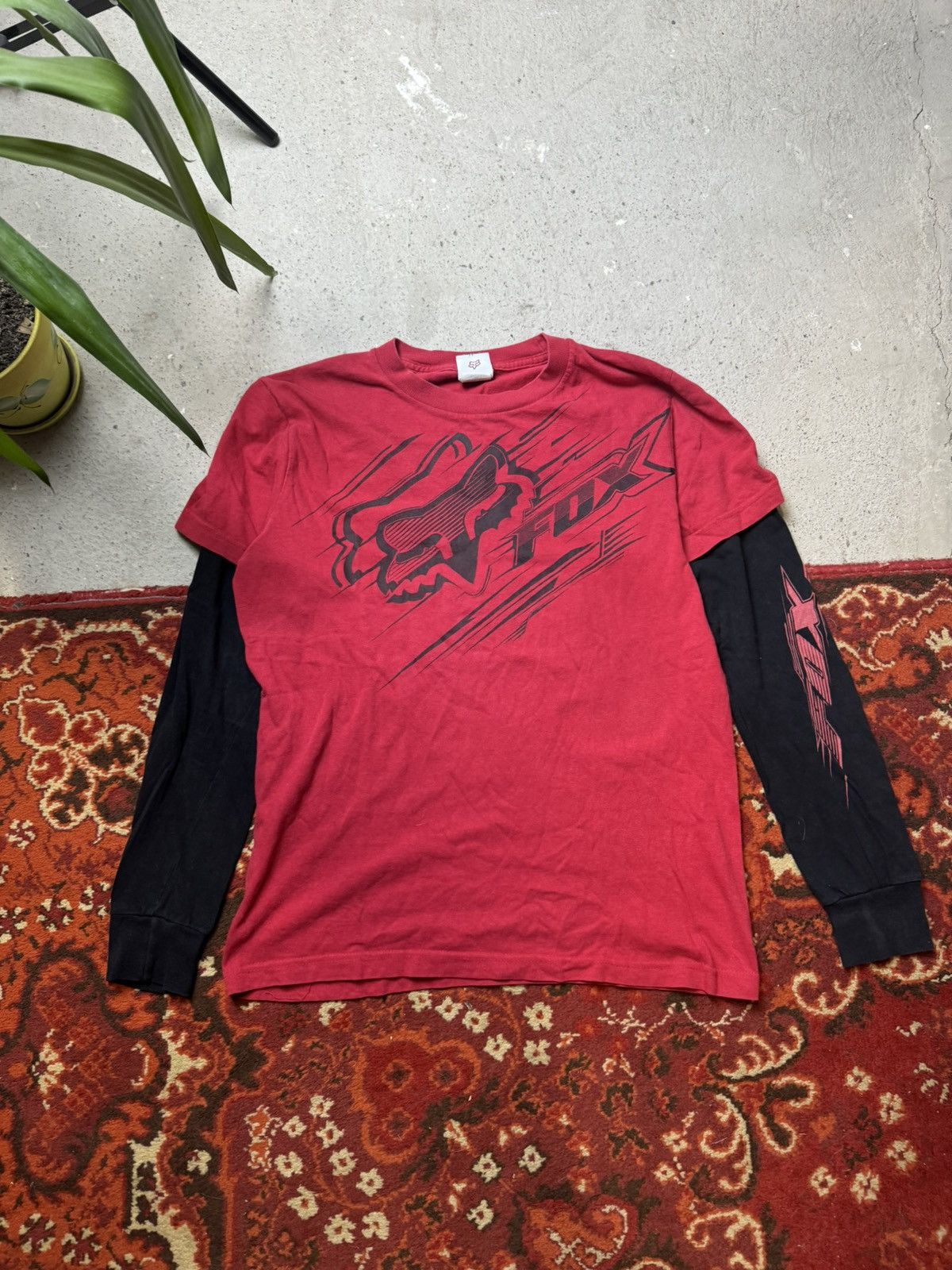 Fox Racing × Vintage Vintage Y2K Fox Racing Big Logo Fox Long Sleeve T Shirt Size US S / EU 44-46 / 1 - 1 Thumbnail