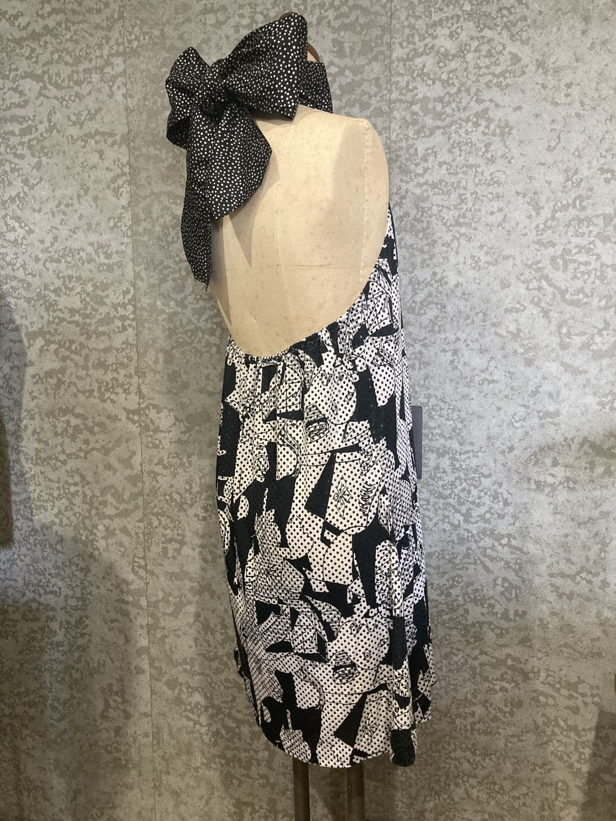 Japanese Brand 2000s Runway Graphic Halter Dress / Fairy Grunge Archive Size S / US 4 / IT 40 - 7 Thumbnail