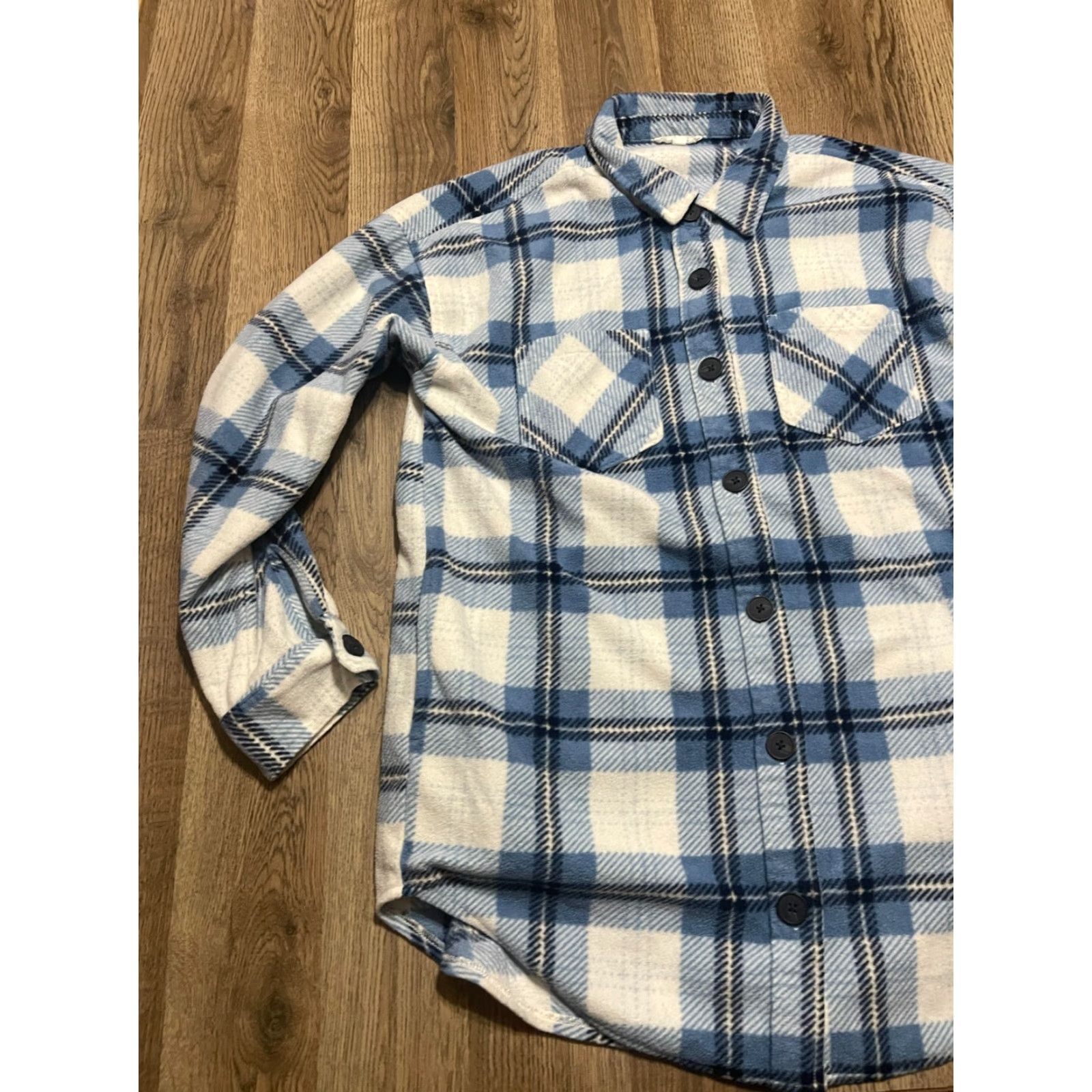 Vintage Maurices Shirt Women’s Small Blue White Plaid Button Up Long Sleeve Vintage No (adjusted) Size S / US 4 / IT 40 - 3 Thumbnail