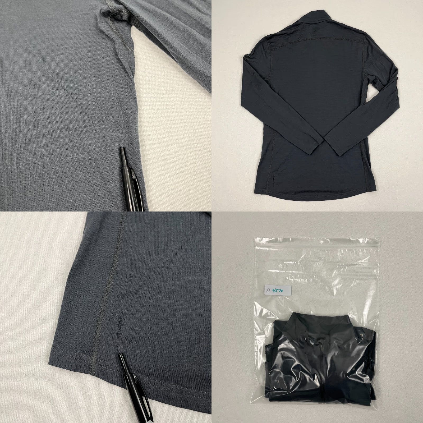 Icebreaker Icebreaker Merino 200 Pullover Mens M Gray Wool Hiking Base Layer Quarter Zip Jacket Size US M / EU 48-50 / 2 - 8 Thumbnail