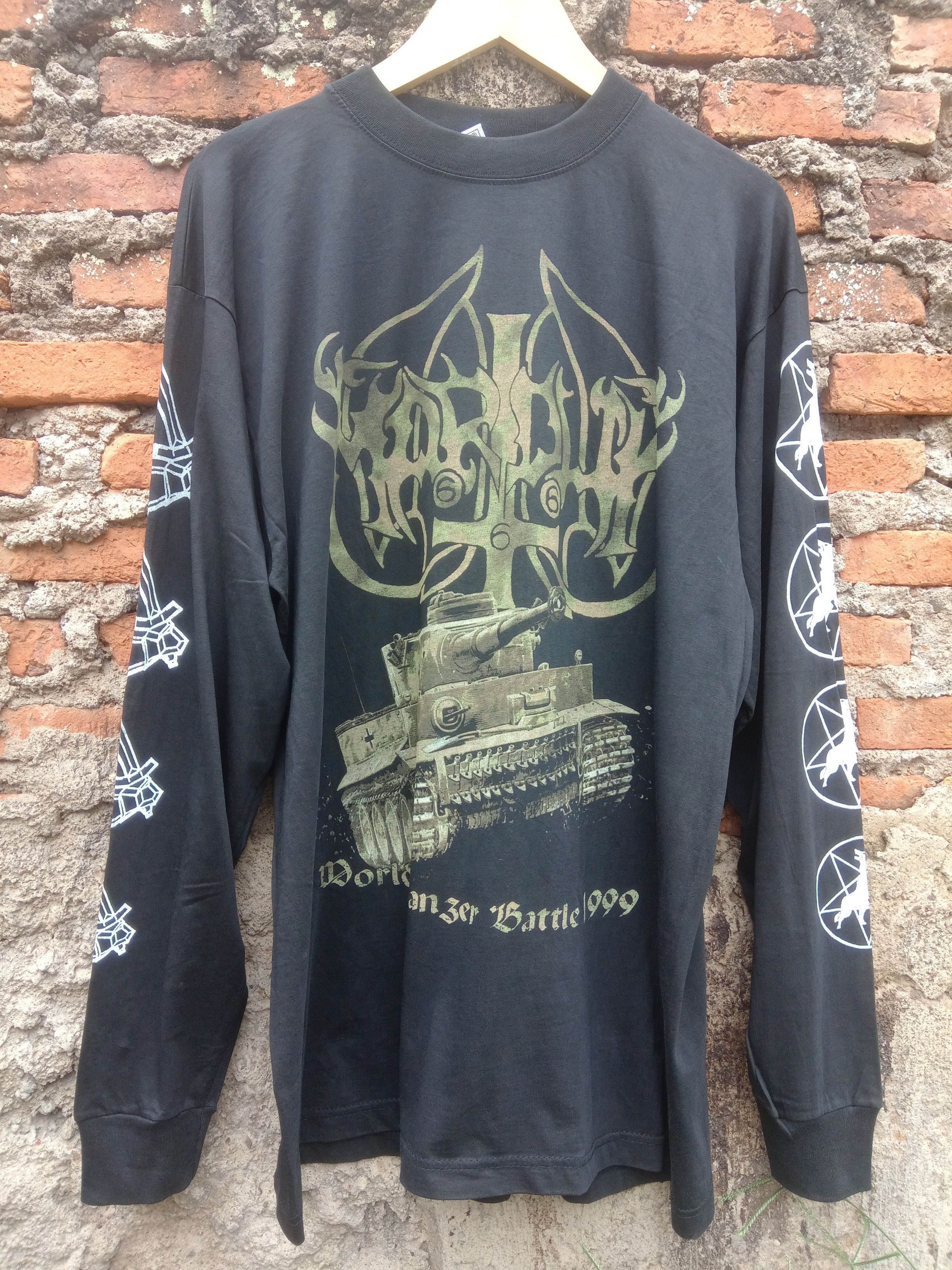 Band Tees × Vintage Vintage OG MARDUK World Panzer Battle 1999 tour LS RARE Size US XL / EU 56 / 4 - 1 Thumbnail