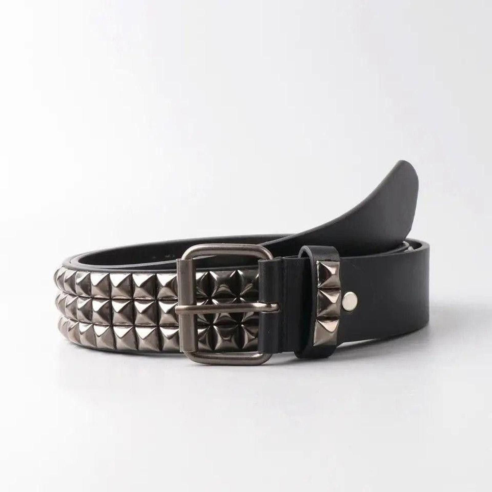 Other 120cm Vintage Studded Pyramid Punk Belt Size ONE SIZE - 2 Thumbnail