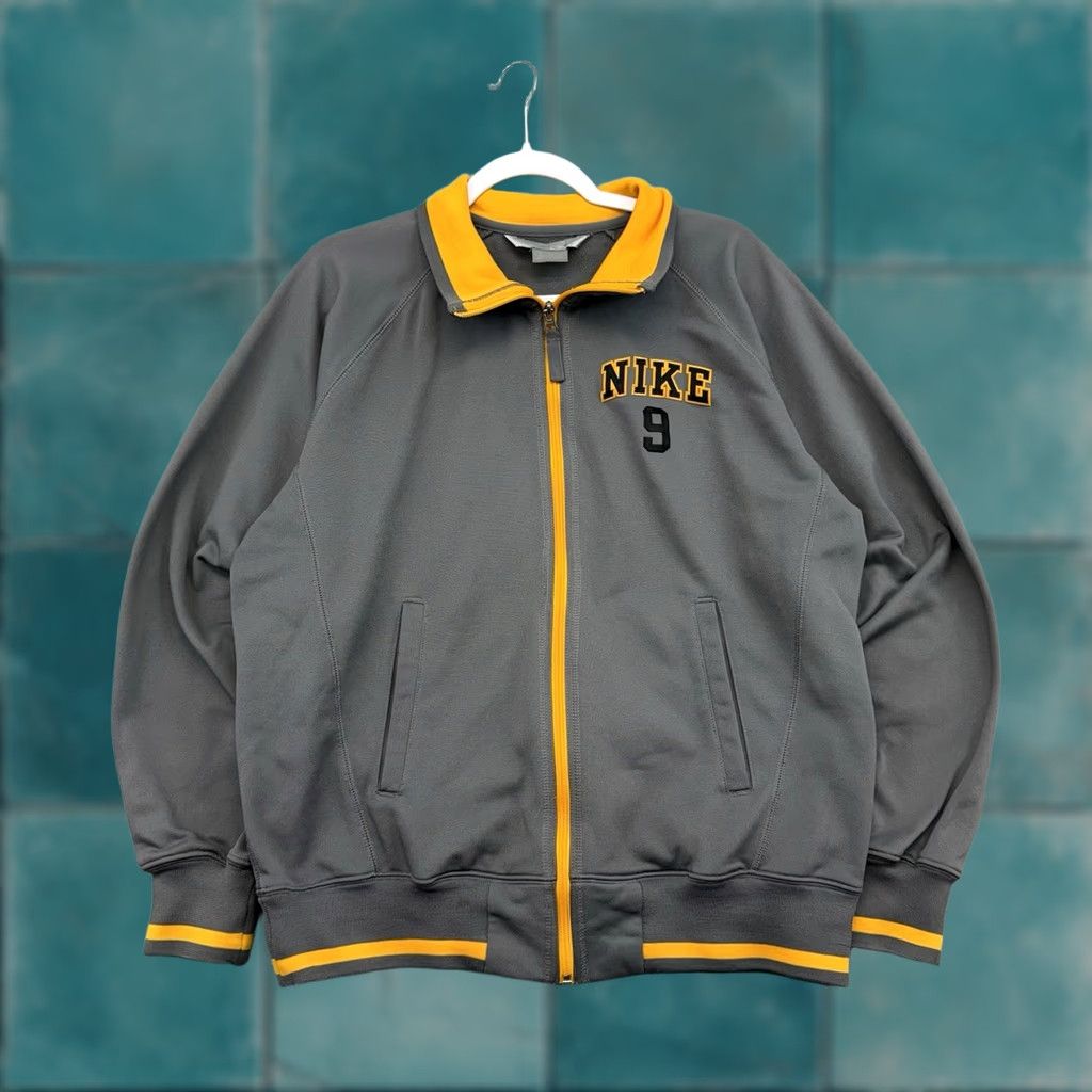 Nike Nike Full Zip Track Jacket XL Yellow Gray Vintage Y2K 00s Athletic Mens Jacket Size US M / EU 48-50 / 2 - 1 Thumbnail