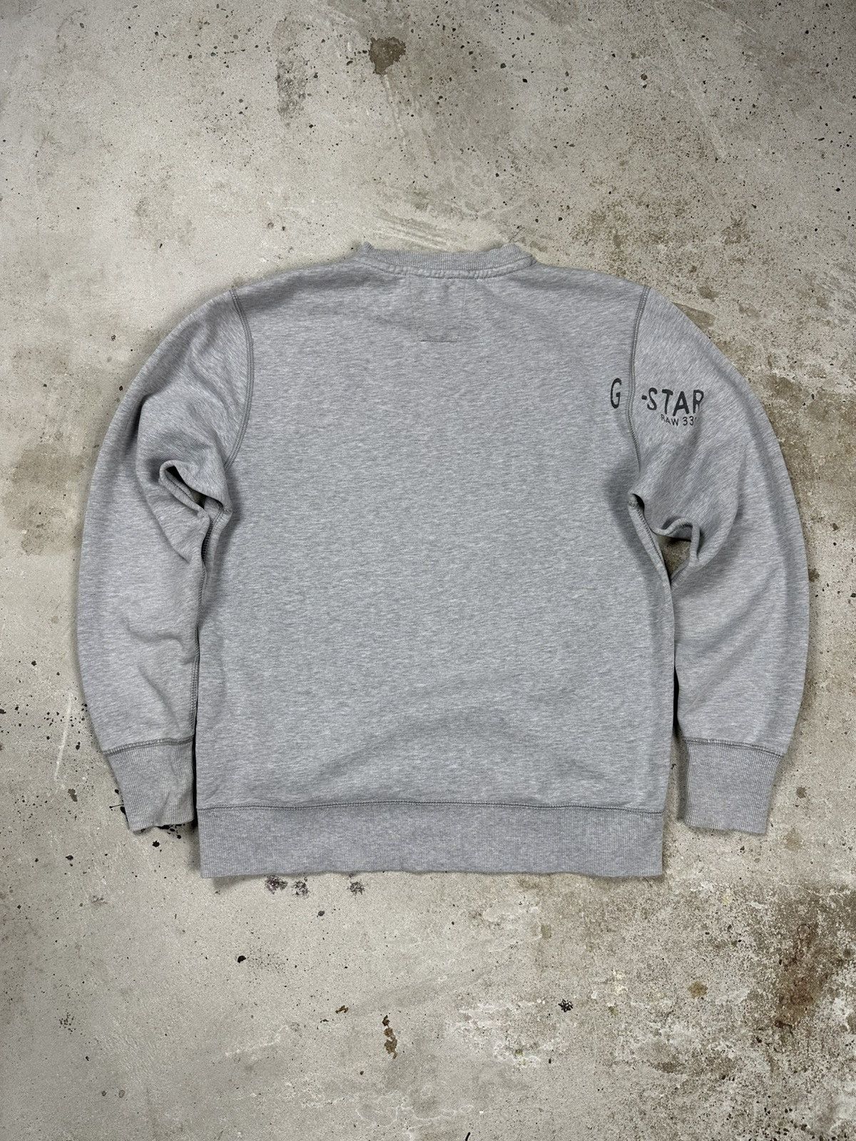 G-Star × Japanese Brand × Vintage Vintage Y2K G Star Raw 3301 Grey Crewneck Sweatshirt Size US XL / EU 56 / 4 - 2 Thumbnail