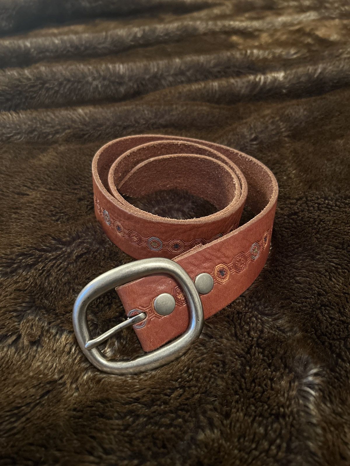 Japanese Brand × Vintage cute vintage y2k streetwear diesel style gothic leather belt Size ONE SIZE - 2 Thumbnail