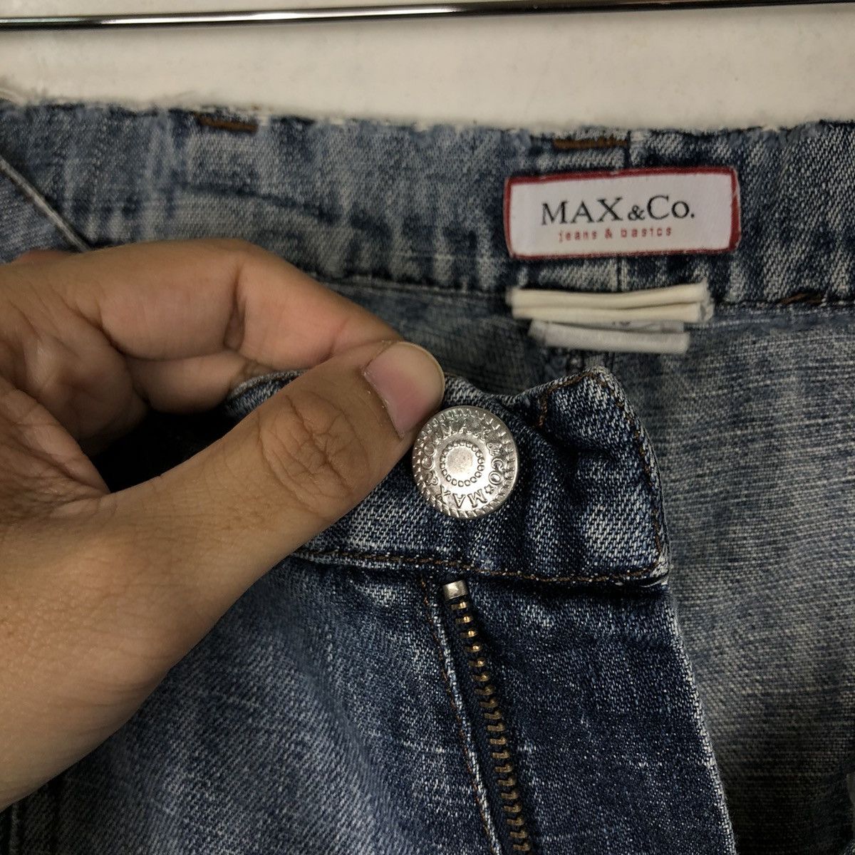 Denime 🔥OVER SIZED DISTRESSED DENIM JEANS MAX & CO RARE DESIGNER Size US 28 / EU 44 - 13 Thumbnail