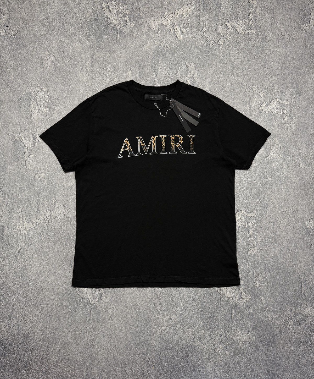Amiri Leopard Logo Tee