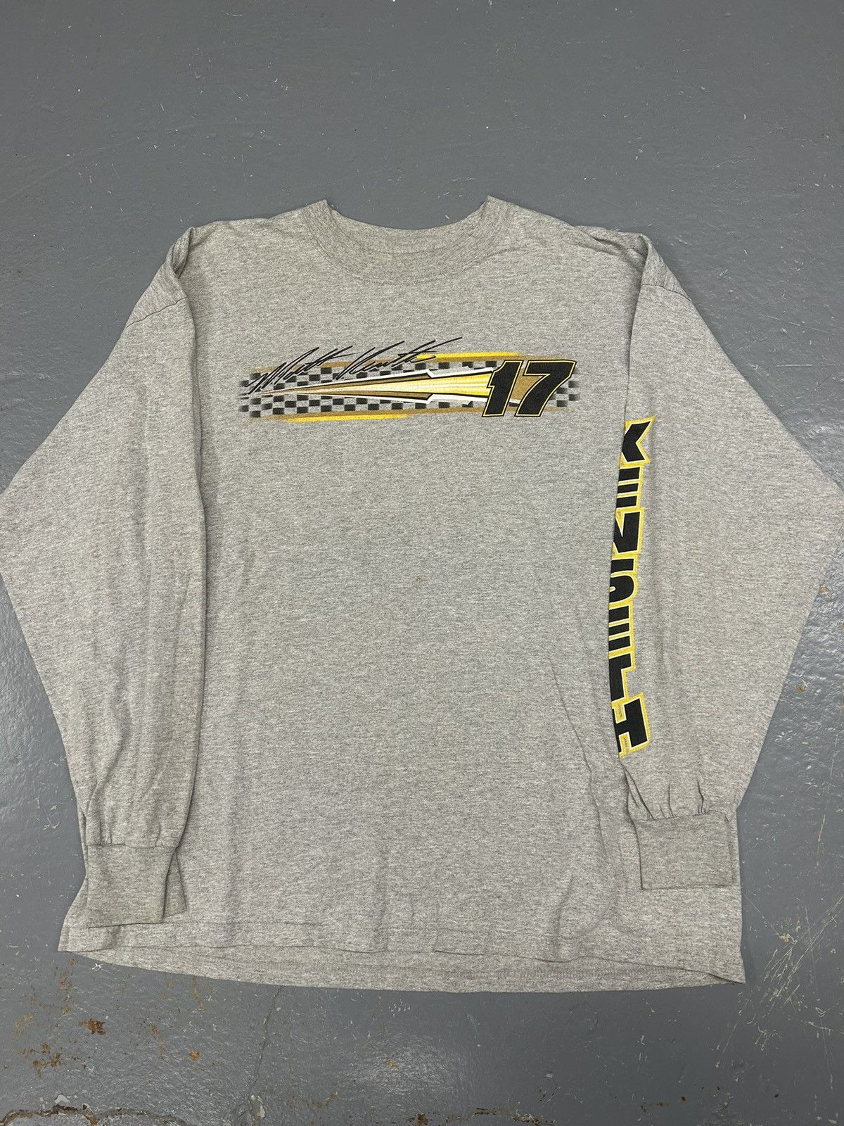 NASCAR × Vintage Crazy Vintage Y2K Essenital Matt Kenseth Nascar Grey Shirt Size US XXL / EU 58 / 5 - 1 Thumbnail