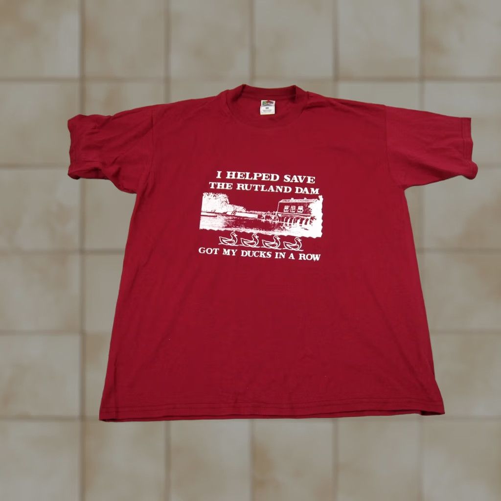 Fruit Of The Loom Vintage Fruit of the Loom Shirt XL Red Mens Size Classic Size US XL / EU 56 / 4 - 1 Thumbnail