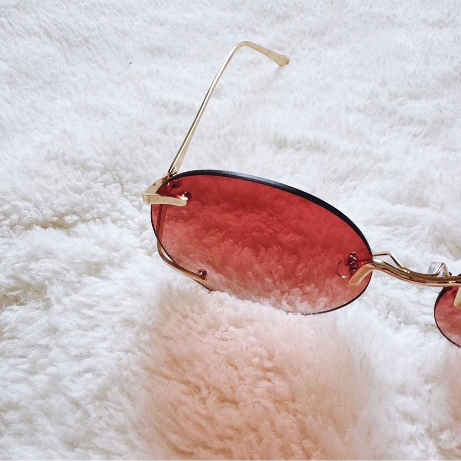 Other Ruth Clear Orange Round Metal Sunglasses Size ONE SIZE - 4 Thumbnail