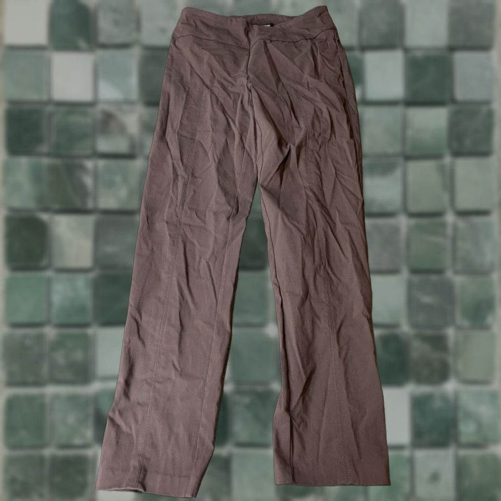 Vintage Zac & Rachel Pants Womens Size 6 Dark Brown Stretch Ankle Straight Brown Womens Size 6 pants Size 28" / US 6 / IT 42 - 1 Thumbnail