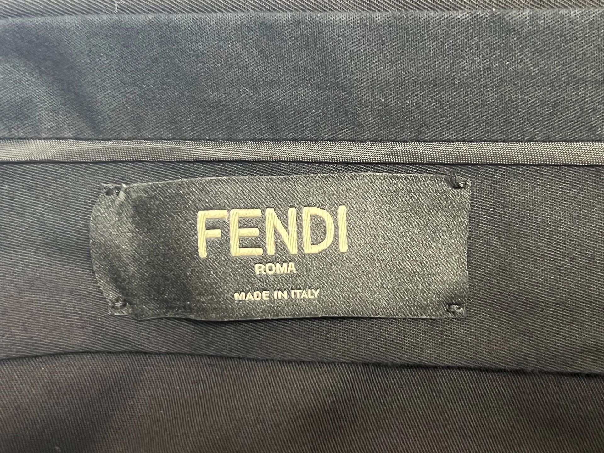 Fendi Fendi FF Monogram Basic Wool Trousers Men's 50 Black Size US 34 / EU 50 - 5 Thumbnail