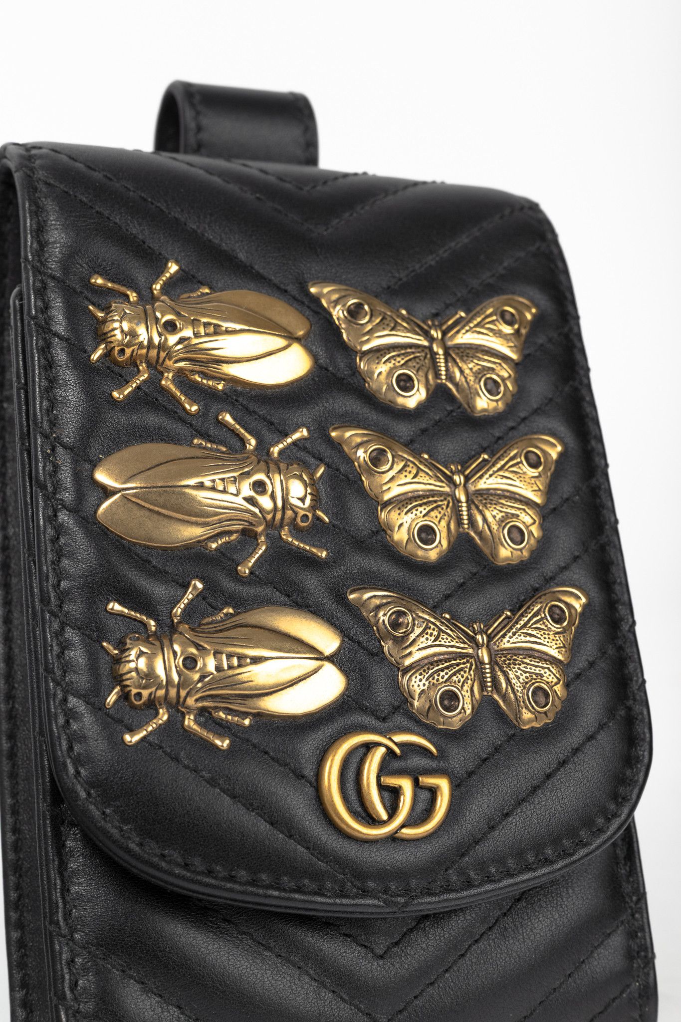 Gucci Gucci GG Marmont Quilted Leather Animal Studs Belt Pouch Size ONE SIZE - 5 Thumbnail