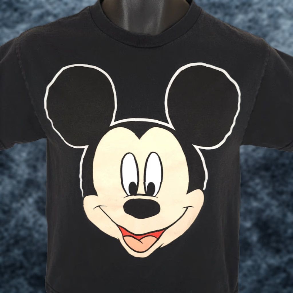 Disney Disney Mickey Mouse Crop Top T Shirt Womens Size Medium Black Walt Disney Size M / US 6-8 / IT 42-44 - 1 Thumbnail