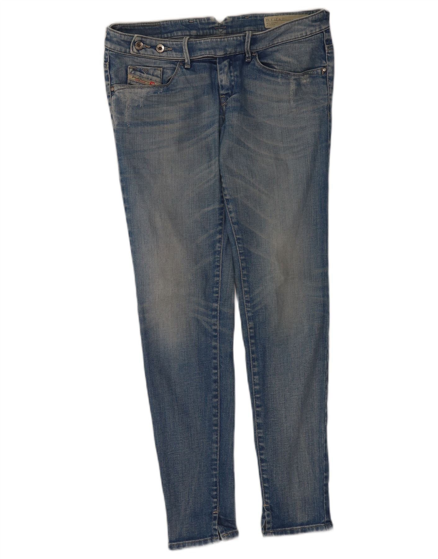 Diesel Womens Cherick Slim Skinny Jeans W27 L29 Blue Cotton Size 42" / US 20 - 1 Thumbnail