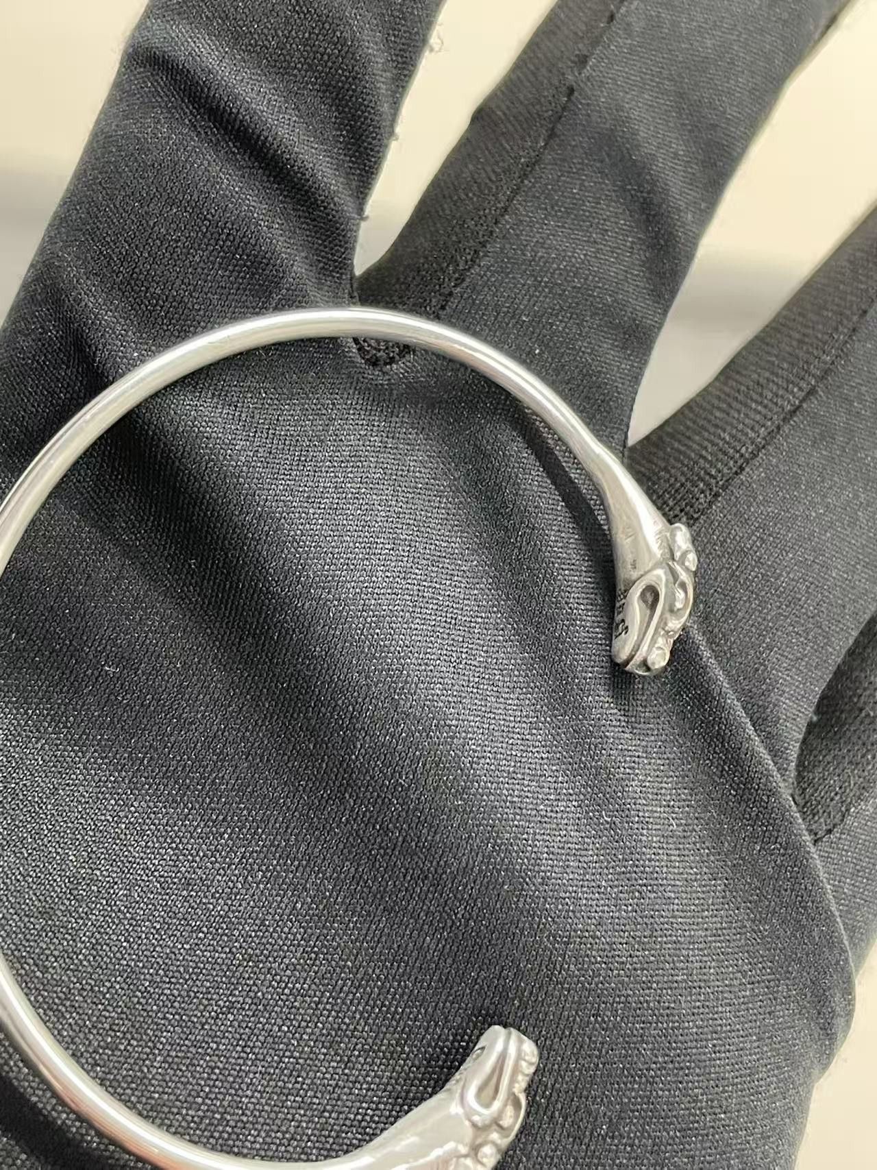 Chrome Hearts Chrome Hearts Silver Double Dragon Head Cuff Bracelet Size ONE SIZE - 8 Thumbnail