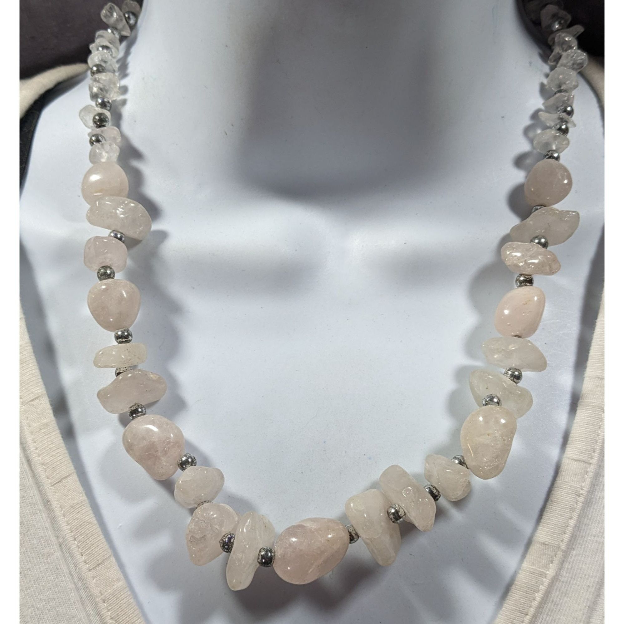 Other Vintage Natural White Quartz Chunk Beaded Necklace Size ONE SIZE - 4 Thumbnail