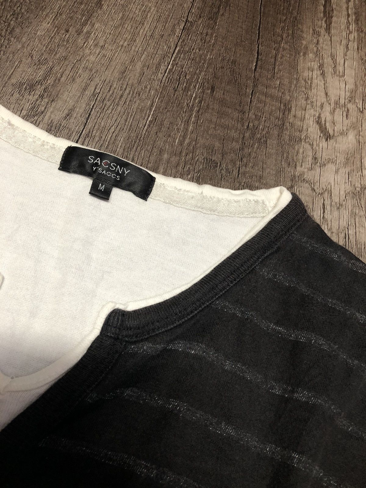 Designer × Vintage × Yohji Yamamoto Sacsny Y'saccs Y's Yohji Yamamoto Long Sleeve Tee Shirt Size US M / EU 48-50 / 2 - 12 Thumbnail