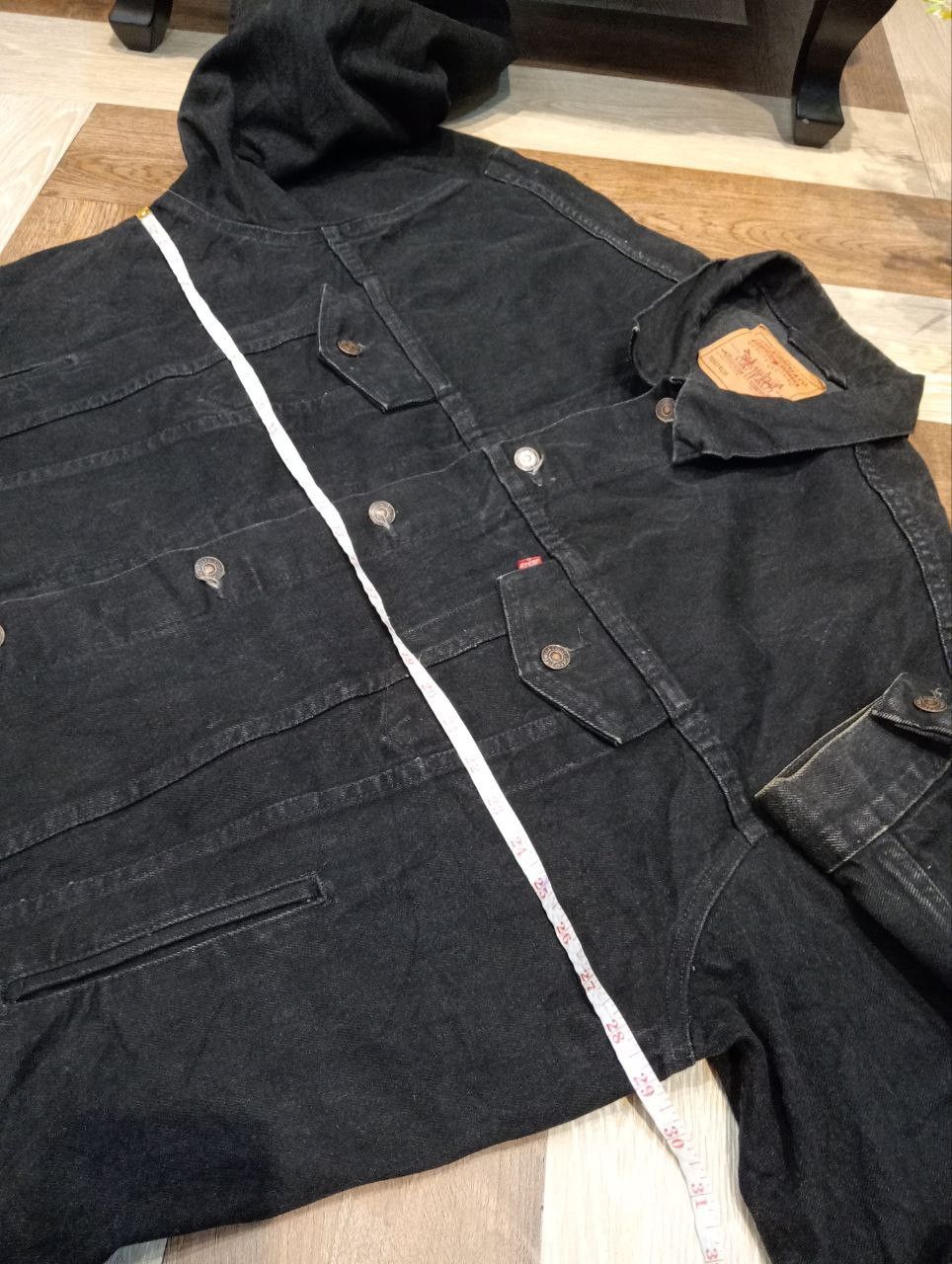 Levi's Vintage Clothing RARE VINTAGE 90s LEVI'S 70507 BLACK DENIM JACKET - SIZE XXL Size US XXL / EU 58 / 5 - 15 Thumbnail