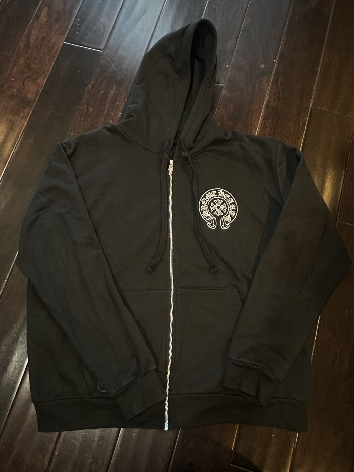 Chrome Hearts Malibu Exclusive Horse Shoe Zip Up Hoodie Black Men's - US