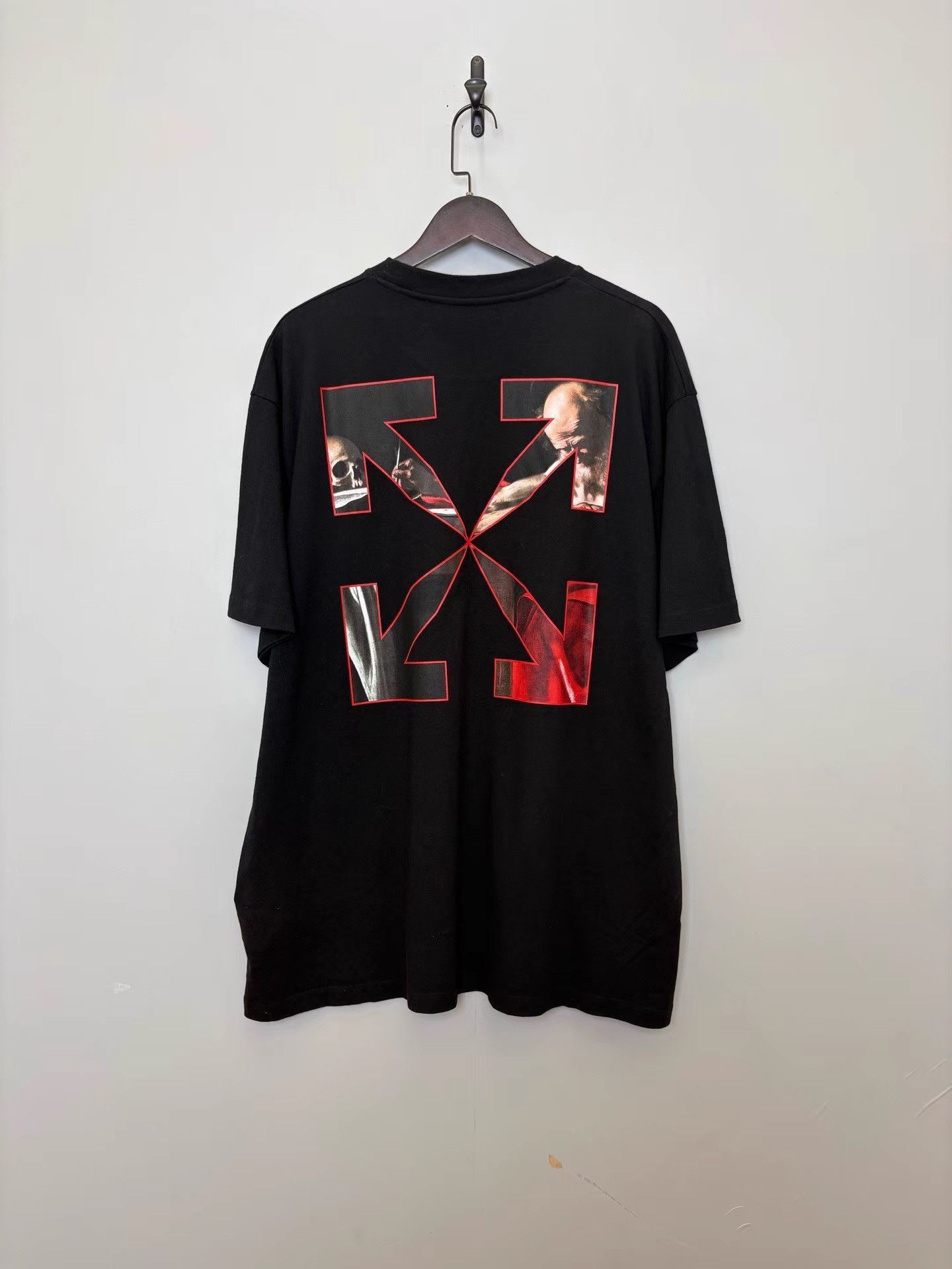 Off-White Off-White Black Religious Oil Painting Skull T-shirt K36 Size US M / EU 48-50 / 2 - 2 Thumbnail