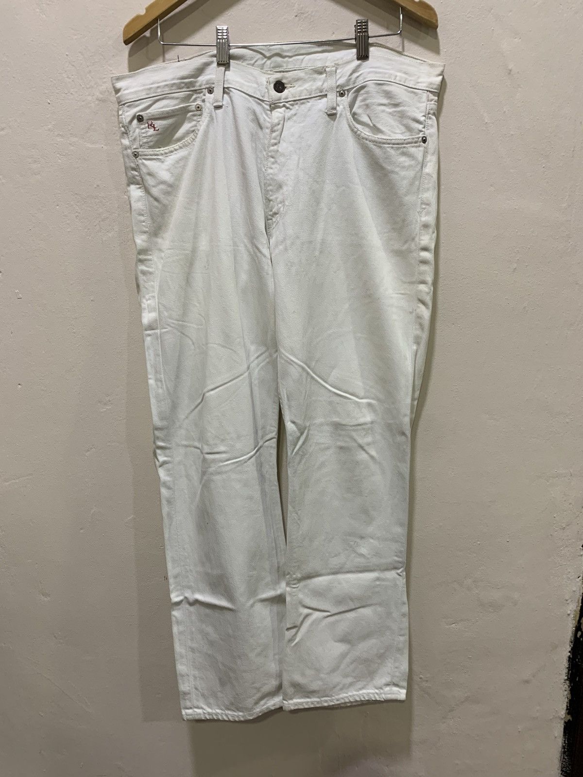 Polo Ralph Lauren Vintage Polo Ralph Lauren White Denim Size US 36 / EU 52 - 1 Thumbnail