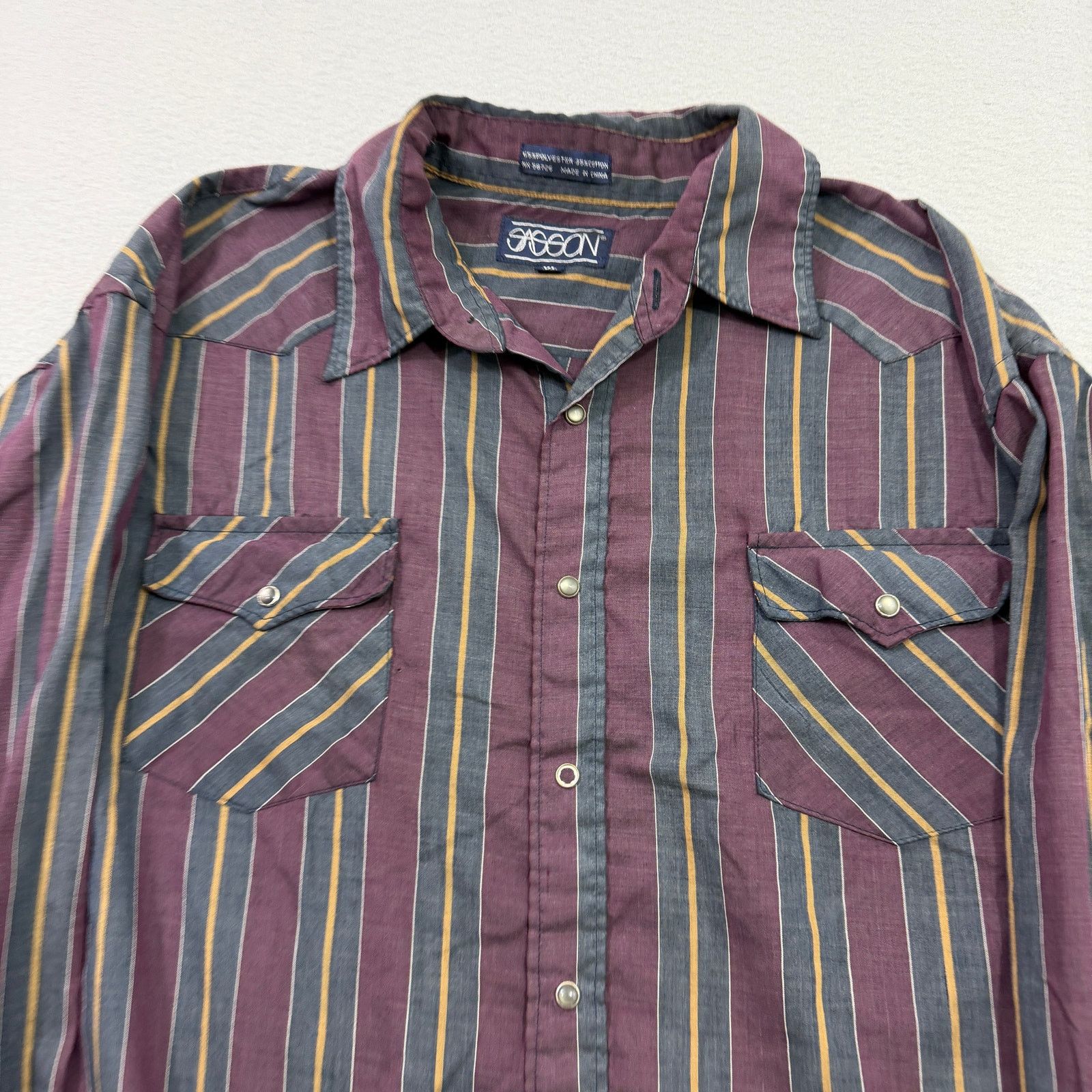 Vintage Vintage Sasson Pearl Snap Western Button Shirt Men's XL Size US XL / EU 56 / 4 - 3 Thumbnail