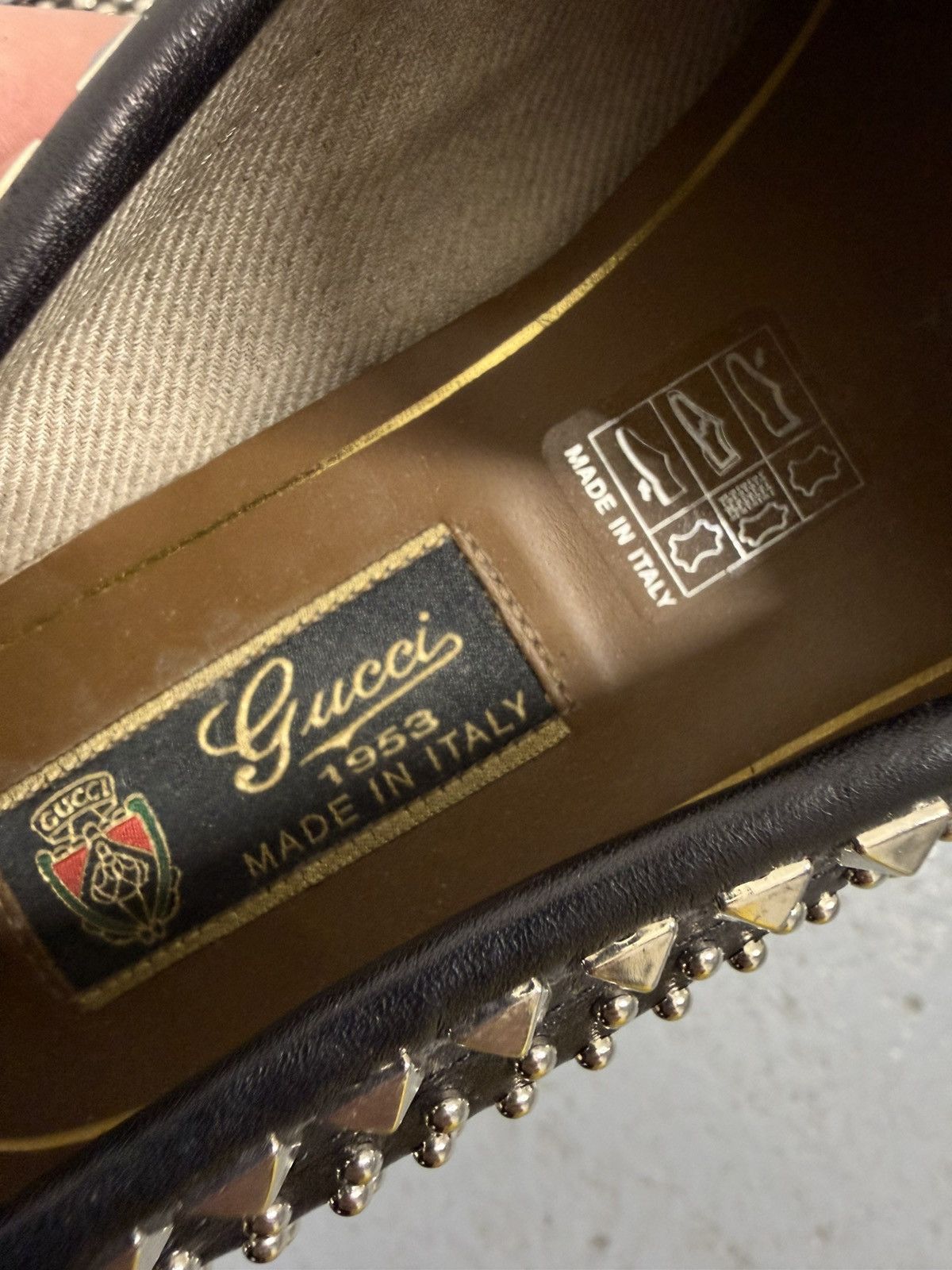 Gucci Gucci Horsebit 1953 Studded Leather Loafers Size US 7 / IT 37 - 17 Thumbnail