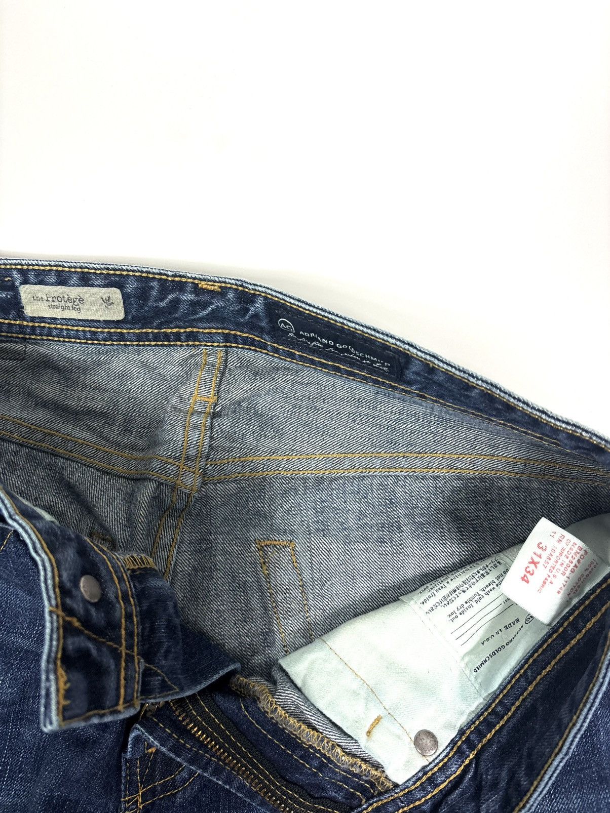 Japanese Brand Vintage 2000s AG Jeans The Protégé Cut Denim – Size 31x34 Size US 32 / EU 48 - 5 Thumbnail