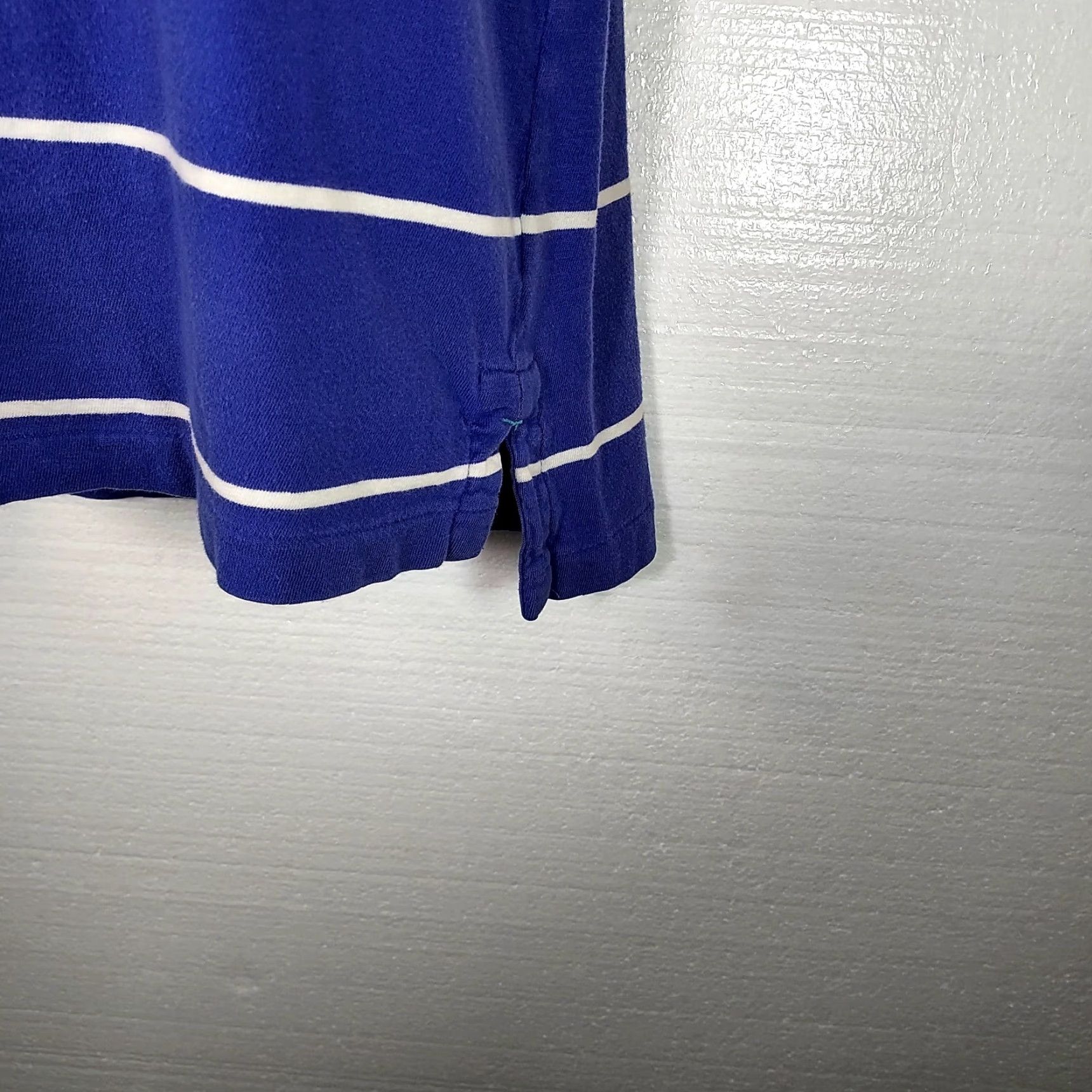 American Eagle Outfitters American Eagle Outfitters Shirt Men's Medium Blue Polo Vintage Fit Striped Short Sleeve Button-Up Cotton Knit Casual Size US M / EU 48-50 / 2 - 4 Thumbnail