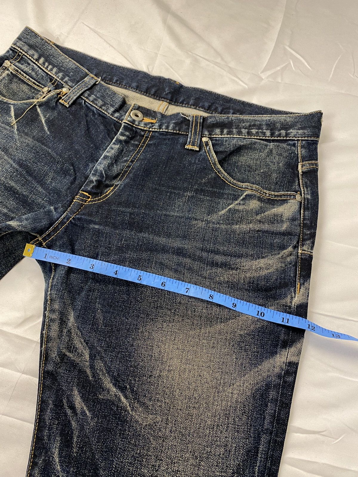Tornado Mart Tornado Mart Wisker Washed Twisted Spiral Flared Style Denim Size US 34 / EU 50 - 20 Thumbnail