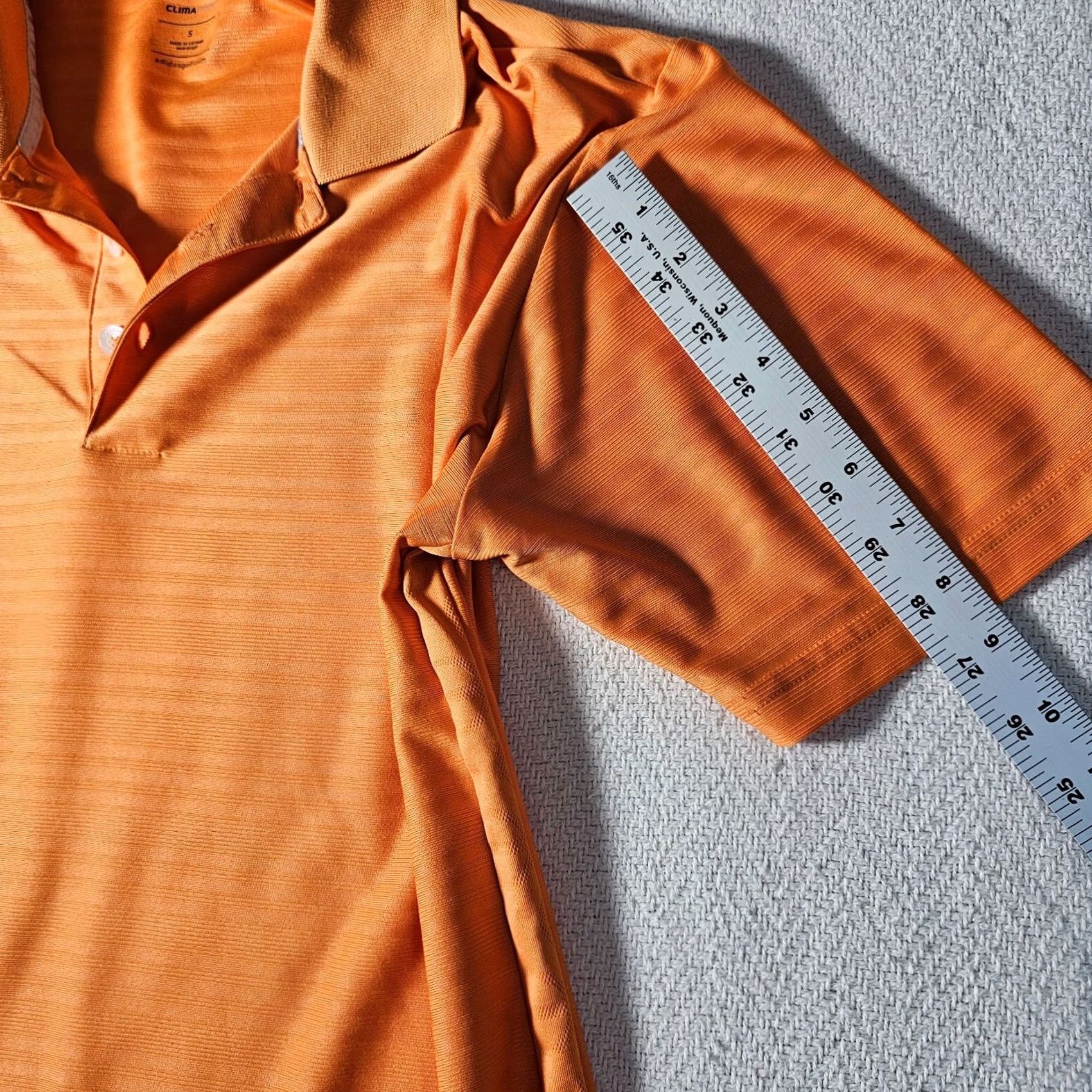 Adidas Adidas Climacool Polo Shirt Men S Orange Striped Embellished Logo Golf Shirt Size US S / EU 44-46 / 1 - 5 Thumbnail