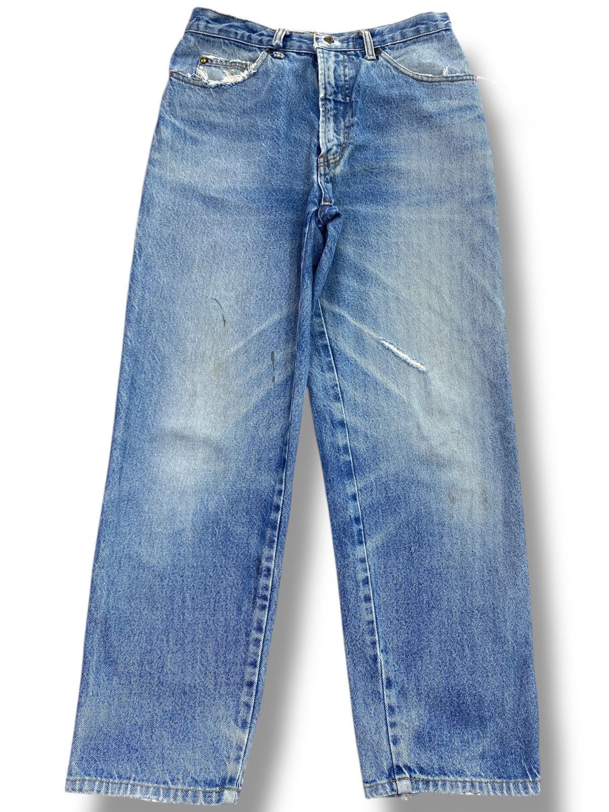Louis Feraud Louis Feraud Whiskers Faded Wash Style Ripped Jeans Size US 28 / EU 44 - 1 Thumbnail