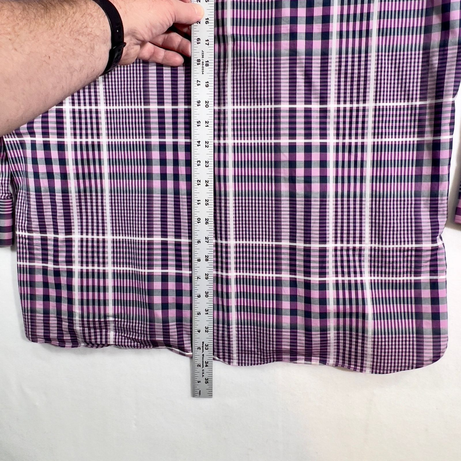 Ike Behar Ike Behar New York Button Shirt Men's XL Purple Grey Check Size US XL / EU 56 / 4 - 9 Thumbnail