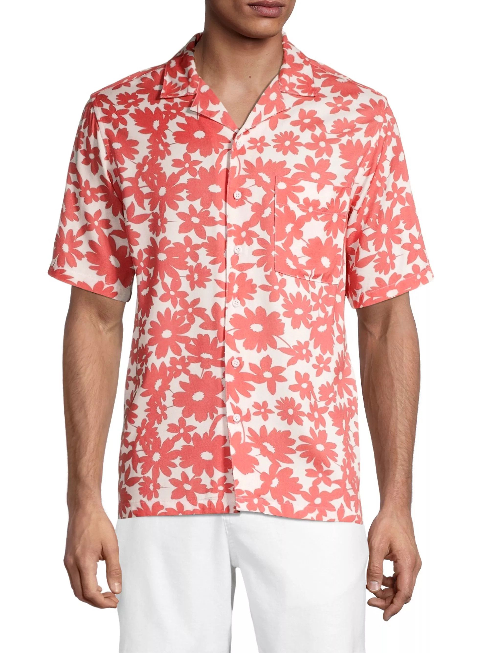 Onia Onia Pink Floral Camp Collar Hawaiian Shirt Size US S / EU 44-46 / 1 - 2 Thumbnail
