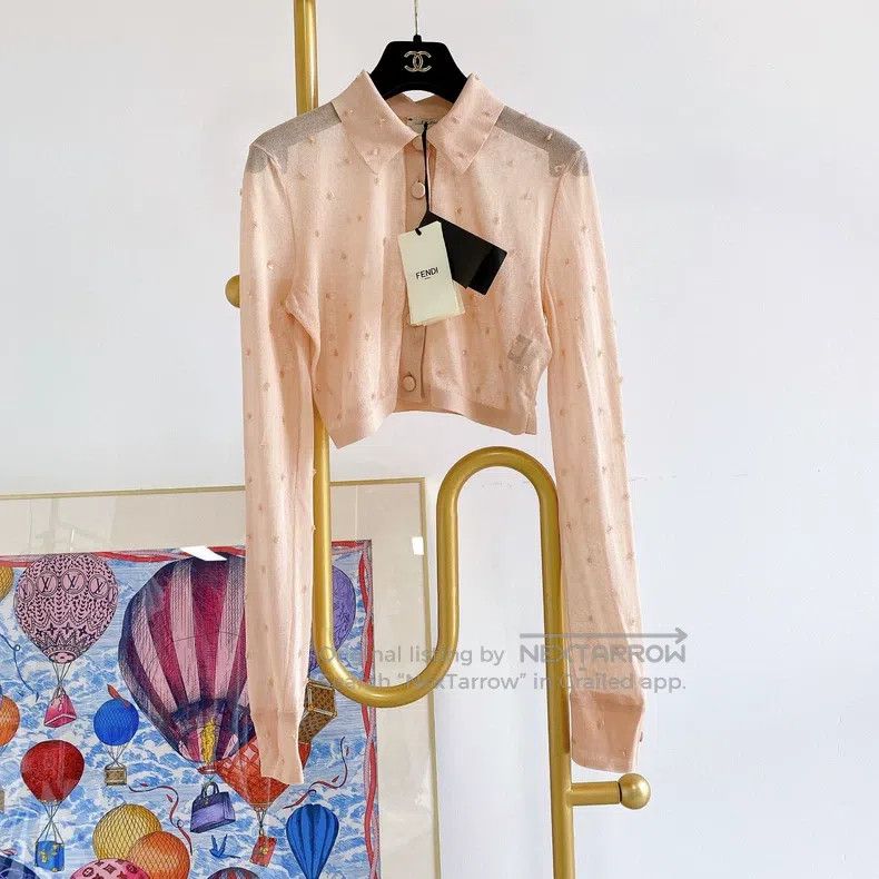 Fendi Fendi Women's Beige Cardigan Size S / US 4 / IT 40 - 1 Thumbnail