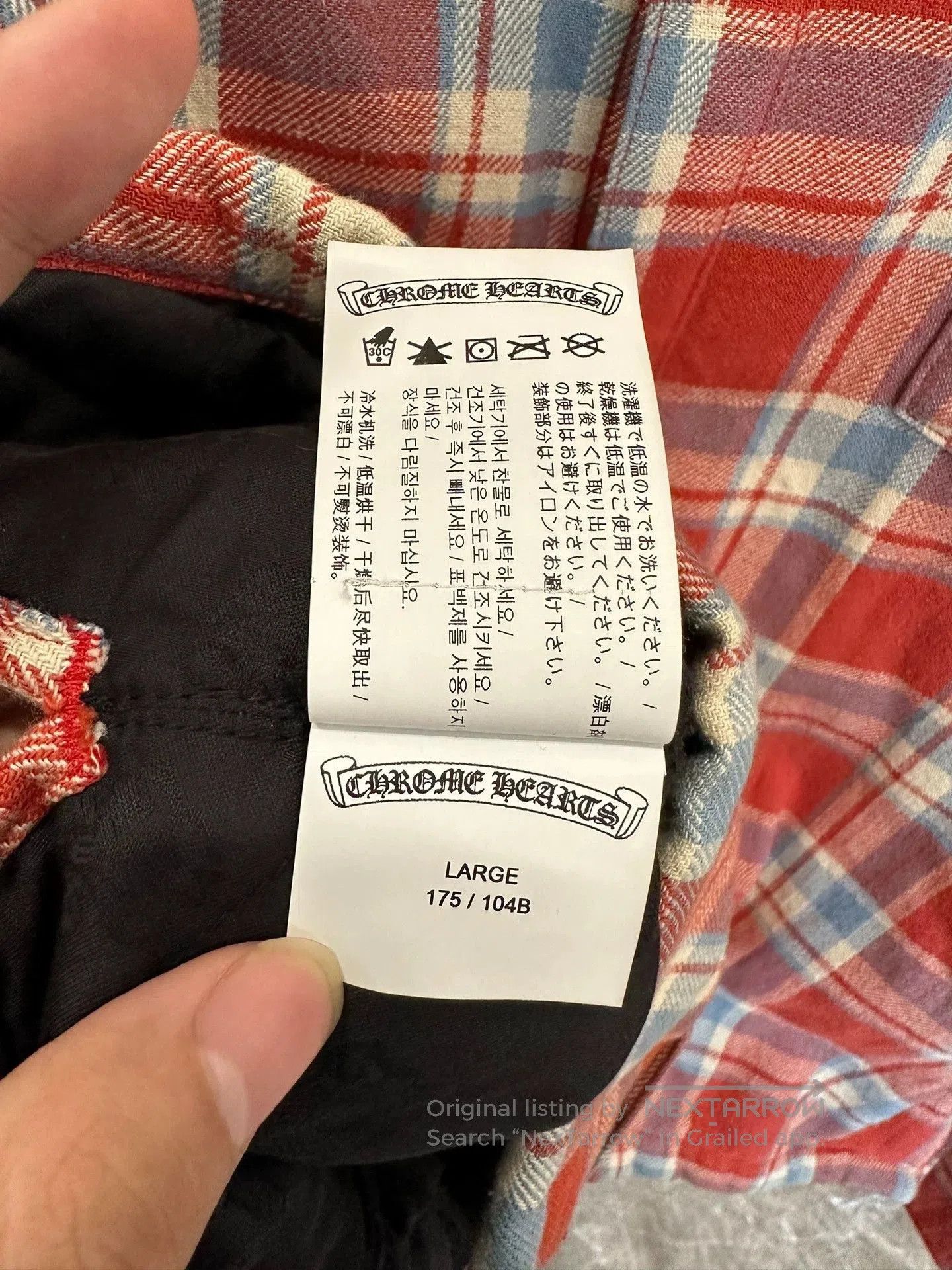 Chrome Hearts chrome hearts blue red plaid shirt jacket. Size US L / EU 52-54 / 3 - 6 Thumbnail