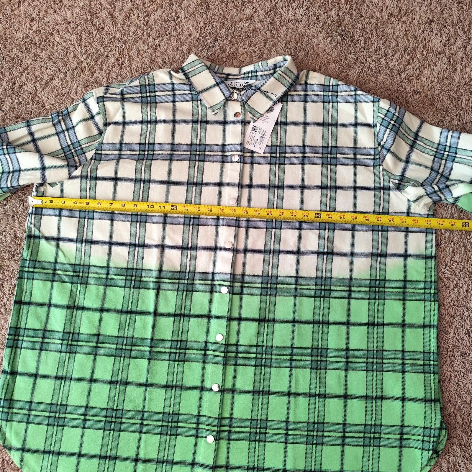 Other Studio Untold Women's Oversized Flannel Button Size 28/30 Size 4XL / US 24-26 - 8 Thumbnail