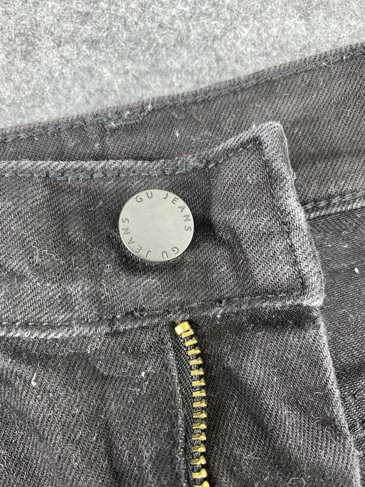 Japanese Brand Gu Flare Black Jeans - J1008 Size 25" / US 0 / IT 36 - 8 Thumbnail