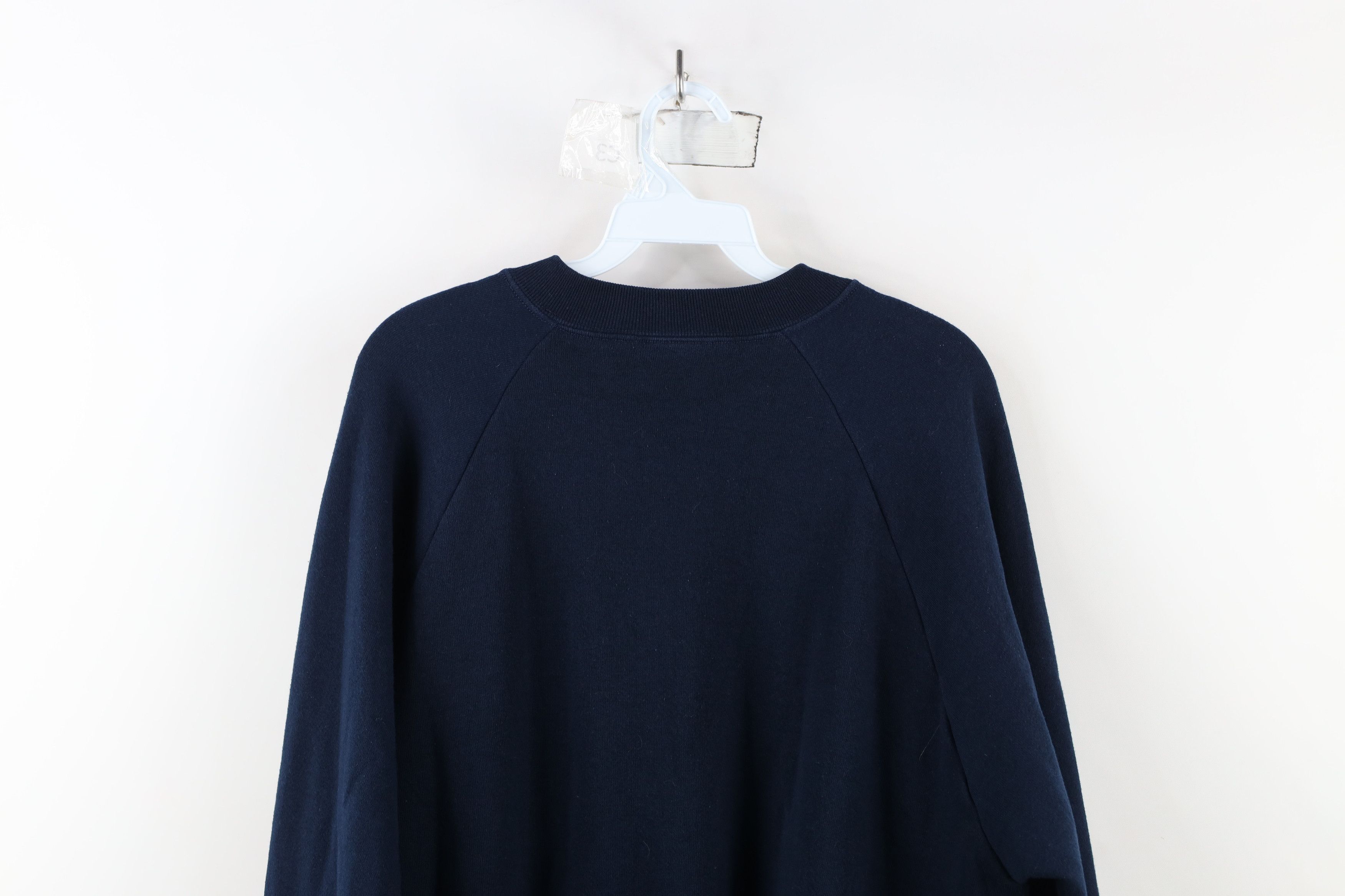 Vintage Vintage 90s Streetwear Heavyweight Crewneck Sweatshirt Blue Size US XL / EU 56 / 4 - 9 Thumbnail