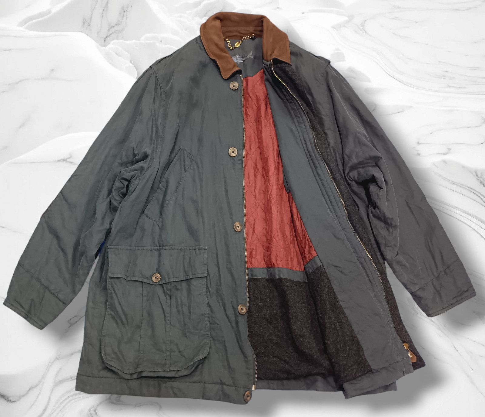 Image of Alfred Dunhill Jacket VTG 90's in Check, Men's (Size 2XL)