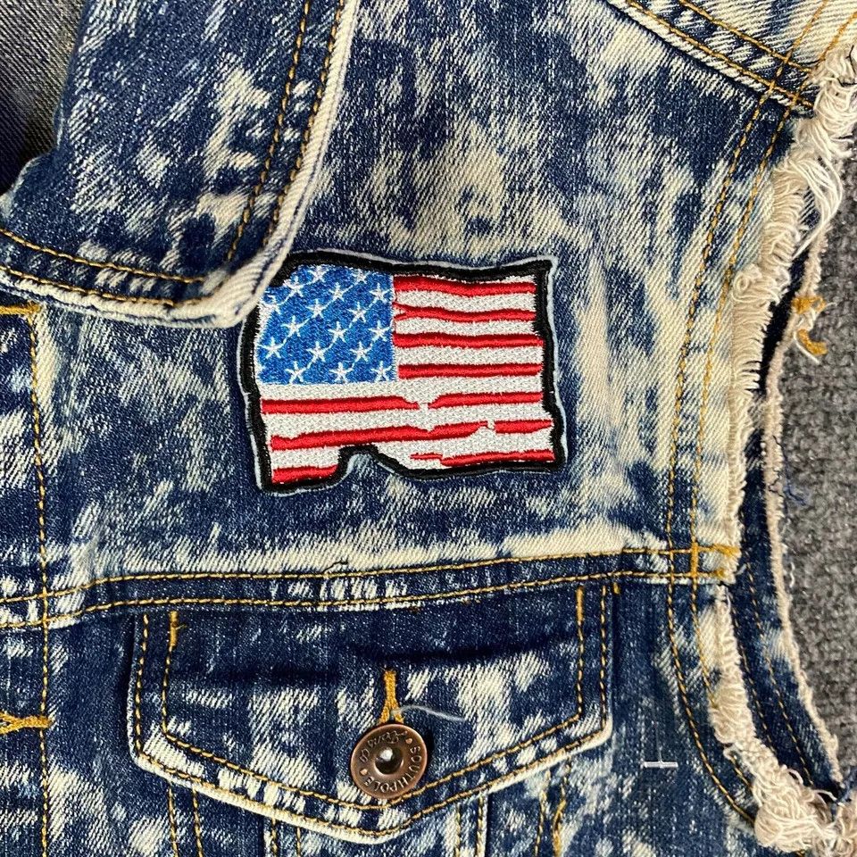 Southpole Southpole Denim Vest Men's Double Pockets USA Flag Patch L Size US L / EU 52-54 / 3 - 5 Thumbnail