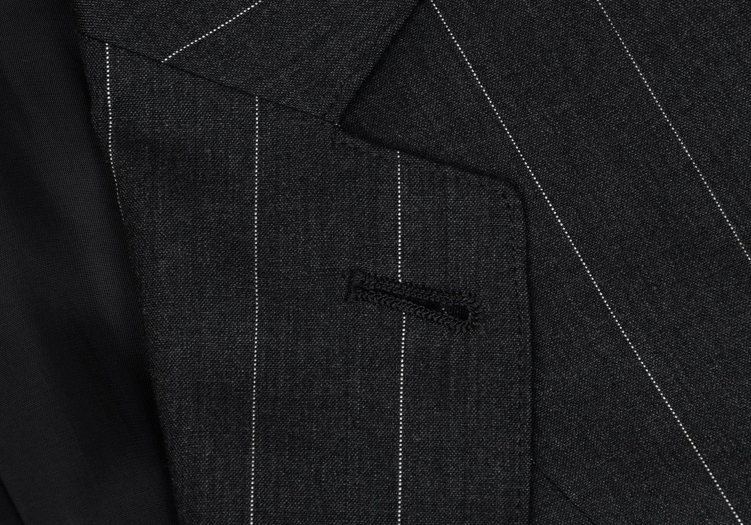 Jean Paul Gaultier Wool Stripe 3-Button Jacket in Gray, Size 48 Size US M / EU 48-50 / 2 - 4 Thumbnail