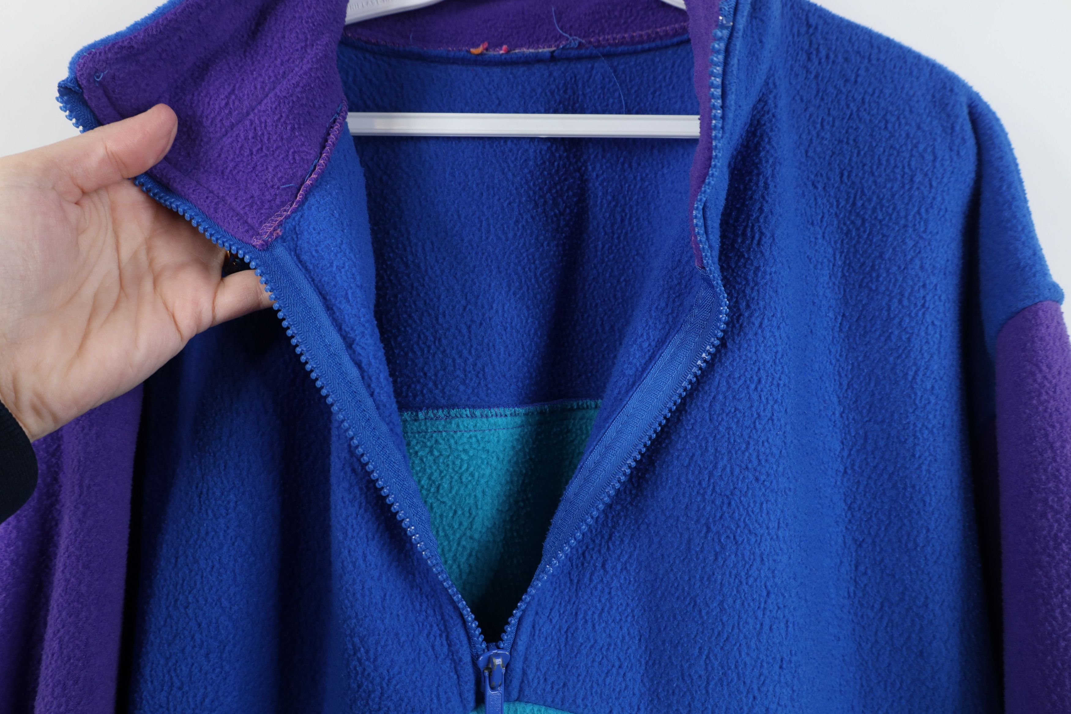 Vintage Vintage 90s Streetwear Block Fleece 1/4 Half Zip Sweater Size XXL / US 16-18 / IT 52-54 - 5 Thumbnail